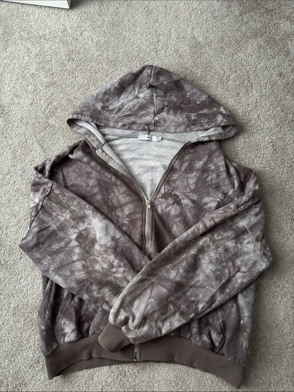 Adika Mauve Tie-Dye Zip Hoodie